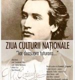 15 ianuarie – ZIUA CULTURII NAȚIONALE – Centrul de cultură “George Apostu”