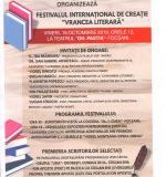 CÂȘTIGĂTORII FESTIVALULUI INTERNAȚIONAL DE CREAȚIE ”VRANCEA LITERARĂ” PE ANUL 2018.